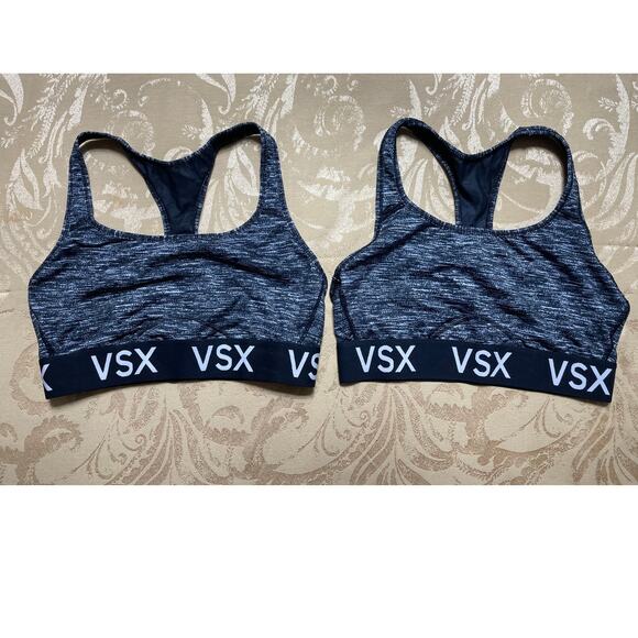 Victoria's Secret Other - VSX Sport Victoria's Secret Sports Bras Medium Set of 2 Stretch Racerback Gray